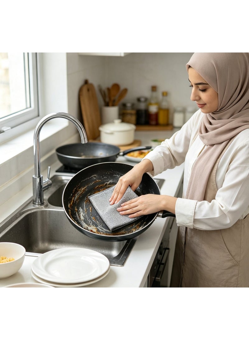 حزمة أقمشة غسل أطباق من السلك المعدني متانة عالية، منظف مطبخ متعدد الأسطح، هدية مثالية لعيد ورمضان لحفلات الانتقال للمنازل - Image 4
