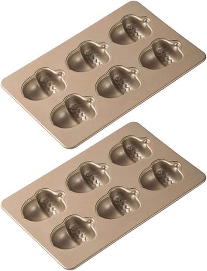 FB10282 2 Pack 6 Cavity Carbon Steel Muffin Baking Pans Oven Safe Cake Cookie Dessert Bakeware - Image 1