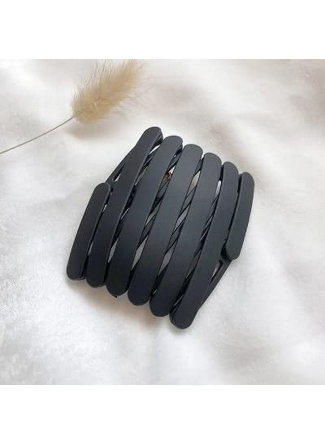 HOMEMATES Korean Stylish Fancy Glitter Plastic Wavy Hair Hairband Teeth Comb Shine Hair Accessories For Girls & Women Multicolor Set Of 6 Pcs - Image 3