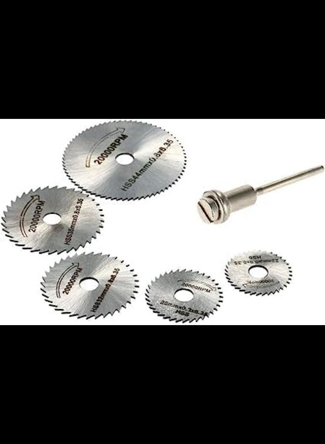 ABBASALI 5Pcs Rotary Blades Cutting Discs With Mandrel Cut-Off Circular Saw For Dremel Rotary Tool Electric Grinding Accessories - Image 1