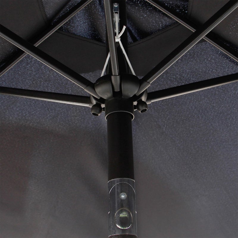Blissun 7.5 ft Patio Umbrella, Yard Umbrella, Outdoor Market Umbrella with Push Button Tilt Crank, Brown - Image 3