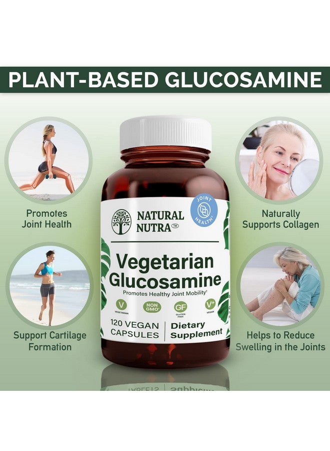 Natural Nutra Vegan And Vegetarian Glucosamine Hydrochloride For Men And Women Kosher Shellfish Free Plant Based Collagen Joint And Cartilage Support Supplement 750Mg 120 Capsules - Image 3