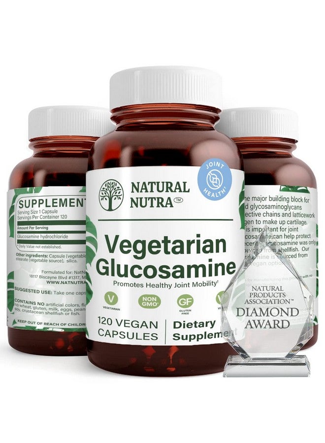 Natural Nutra Vegan And Vegetarian Glucosamine Hydrochloride For Men And Women Kosher Shellfish Free Plant Based Collagen Joint And Cartilage Support Supplement 750Mg 120 Capsules - Image 2
