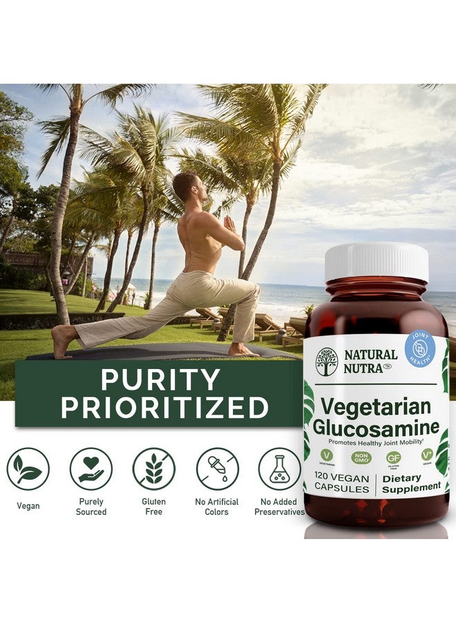 Natural Nutra Vegan And Vegetarian Glucosamine Hydrochloride For Men And Women Kosher Shellfish Free Plant Based Collagen Joint And Cartilage Support Supplement 750Mg 120 Capsules - Image 4