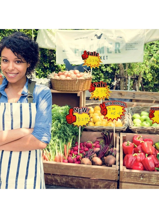 Outus 500 Pieces Burst Signs Fluorescent Signs Blank Star Shape Retail Sale Tags Burst Paper Signs for Retail Store Party Favors, 10 Styles (Regular Shape) - Image 3