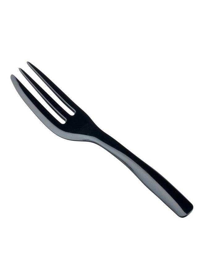 Restaurantware-4 Inch Cake Forks, 100 Knife-Edged Premium Pastry Forks - Disposable, Solid And Durable, Black Plastic Sharp Edge Fork, For Parties, Bakeries, Catering Services, Gatherings - Image 2