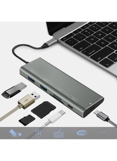 NIBEMINENT Type-C Hub USB-C To 2x USB 3.0 TF/SD Slot PD Adapter Coverter Grey  - Image 2