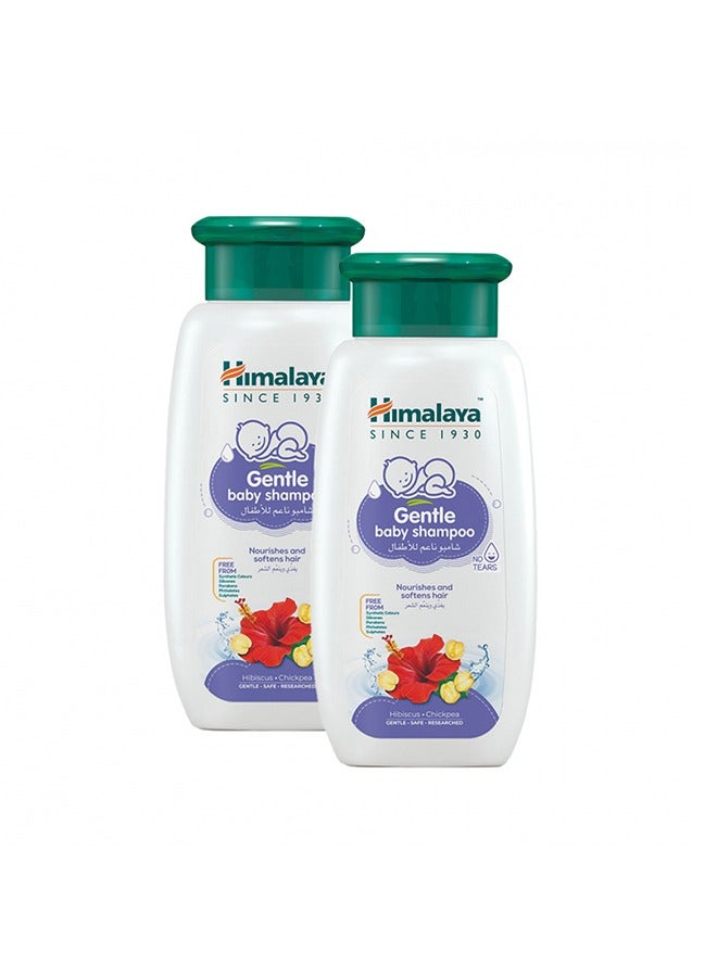 Himalaya Gentle Baby Shampoo  No Parabens, Sulphates And Dyes  Special No-Tears Mild Shampoo - 400ml Twin Pack  - Image 1