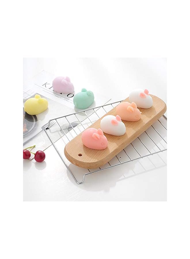 S-TOP 6 Even Silicone Rabbit Bunny Mousse Cake Mold 3D Animal Modeling Candy Molds DIY Cake Decorative Baking Tools for Chocolate, Soap, jello, Candy, Fondant, Crayon, Lotion Bar French Dessert Cake Topper - Image 2