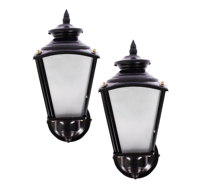 BENE Avoin Indoor Modern Wall Lamp, E-27 Base Wall Light for Home Decor, Kitchen, Living Room, Bedroom, 12 cm (Black, Pack of 2) - Image 2