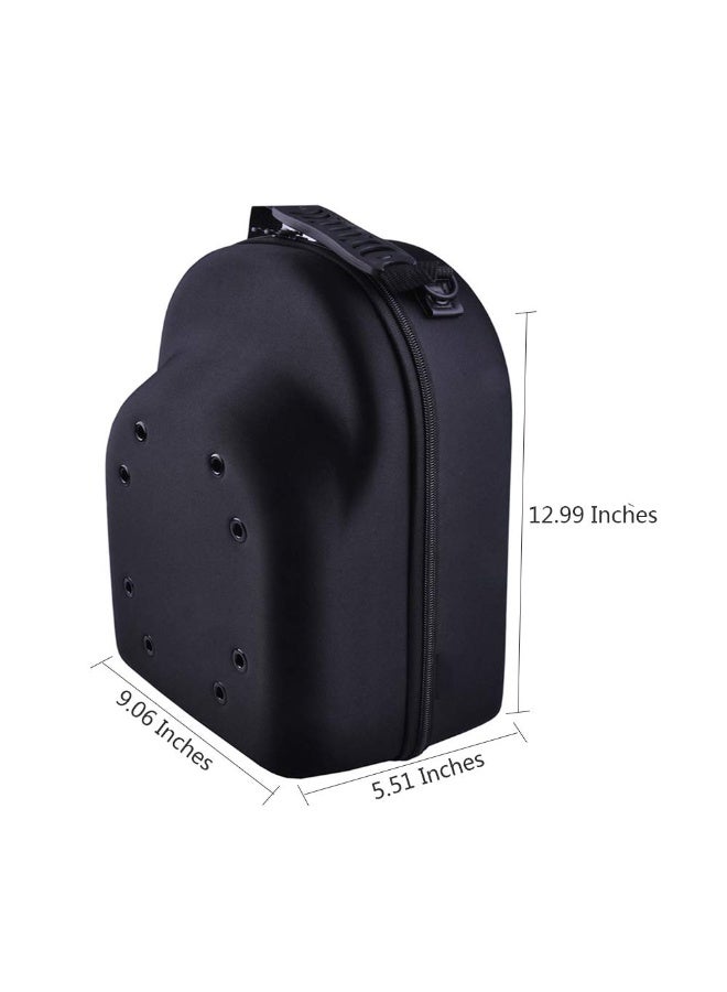 FDTY حقيبة قبعات للسفر، حقيبة تخزين قبعات بيسبول، حقيبة قبعات بمقبض حمل وحزام كتف، حامل منظم قبعات بيسبول لـ 6 قبعات، مثالية للسفر والتخزين المنزلي  12.99*9.06*5.51 بوصة (أسود) - Image 5