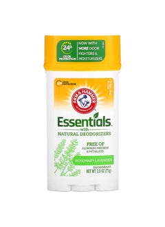 Arm & Hammer Arm & Hammer, Essentials with Natural Deodorizers, Deodorant, Wide Stick, Rosemary Lavender, 2.5 oz (71 g)  - Image 1