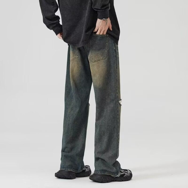 Unisex Classic Denim Jeans Loose Fit Daily Outdoor Wear - Image 4