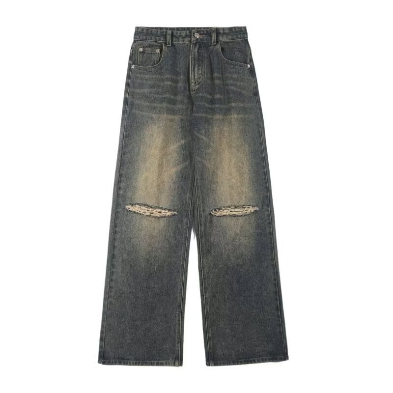 Unisex Classic Denim Jeans Loose Fit Daily Outdoor Wear - Image 1