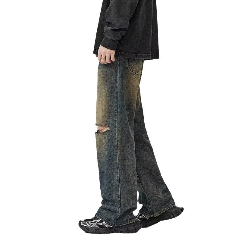 Unisex Classic Denim Jeans Loose Fit Daily Outdoor Wear - Image 5