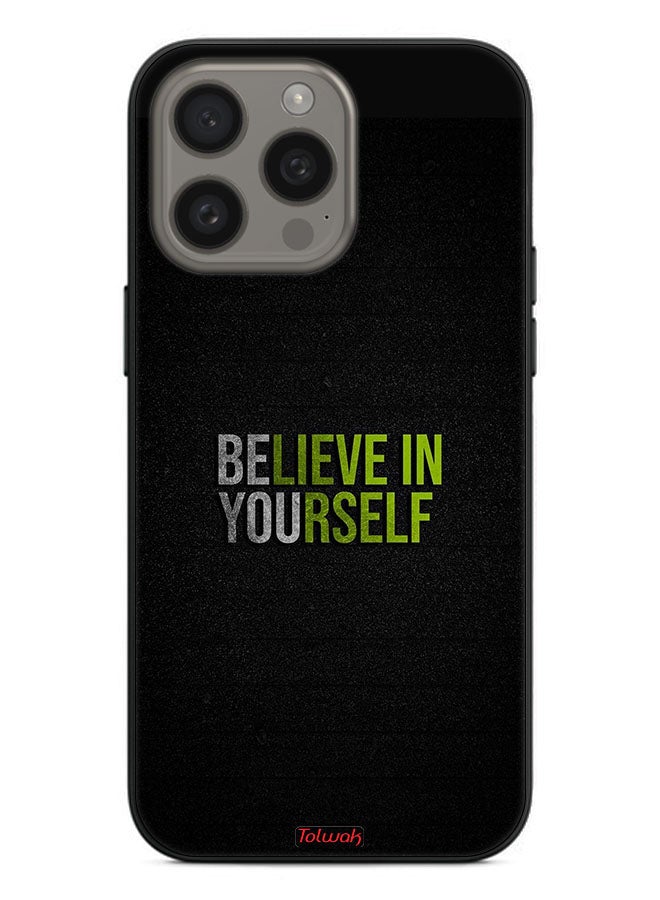 Tolwak Apple iPhone 15 Pro Max Protective Case Cover Believe In Yourself - Image 2