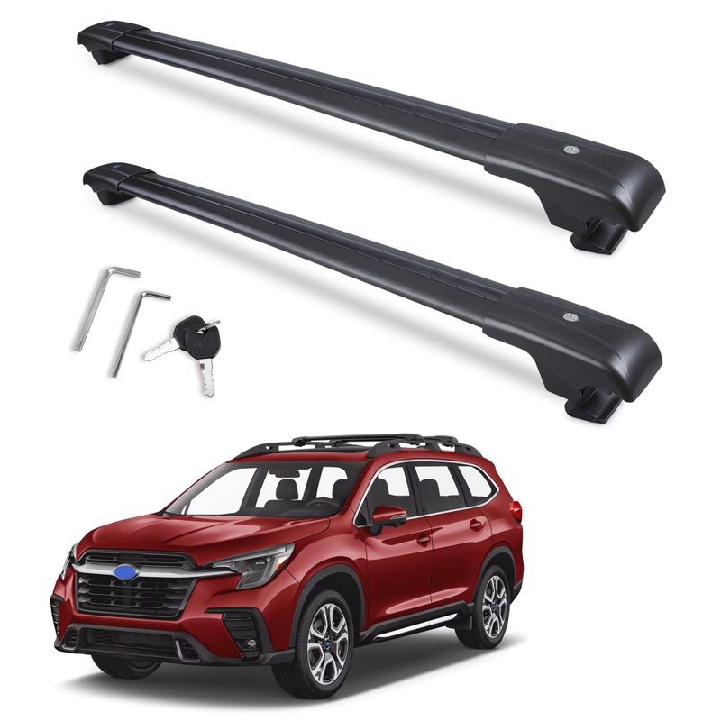 Autekcomma Heavy Duty Roof Rack Crossbars Replacement for Subaru Ascent 20192025AntiCorrosionAircraft Aluminum Black Matte with AntiTheft Locks ONLY FIT Original EXISTING Side Rail