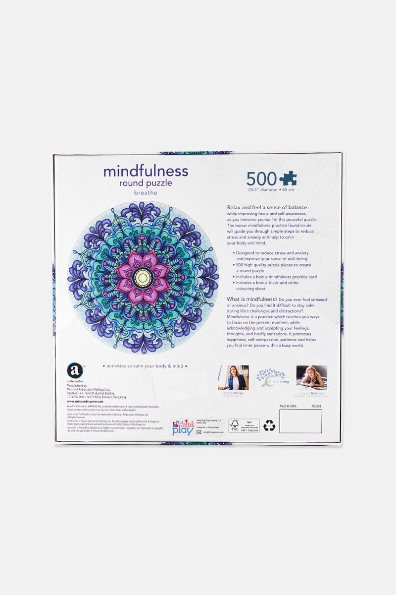 Ambassador Mindful Living Mandala 500 Pcs Breathe Round Puzzle - Image 3
