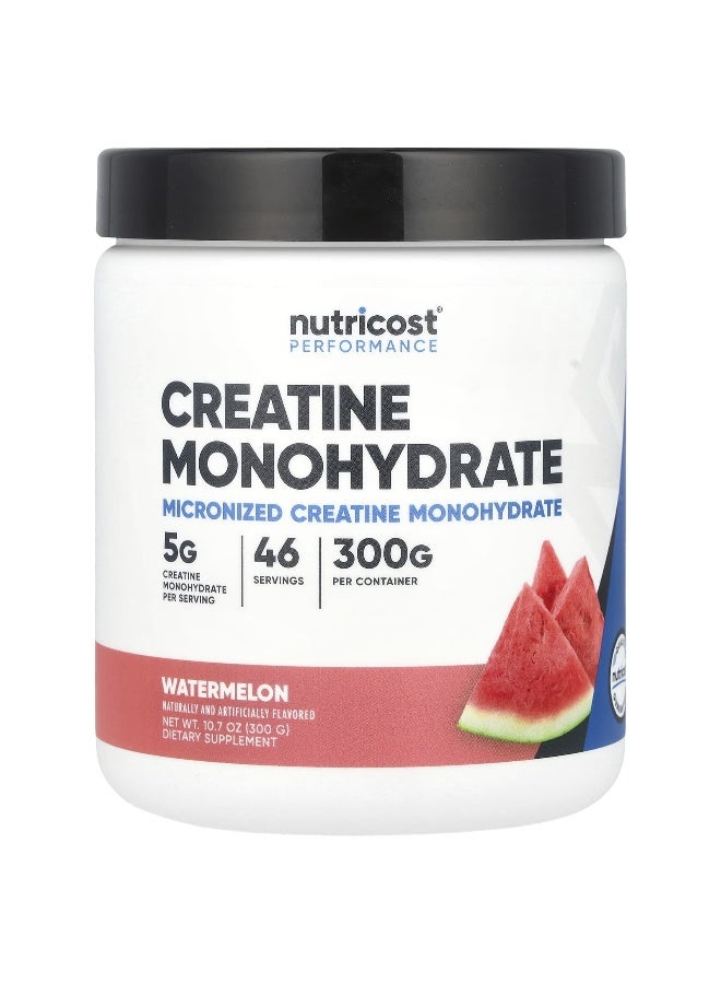 Nutricost Nutricost, Performance, Creatine Monohydrate, Watermelon, 10.7 oz (300 g) - Image 1