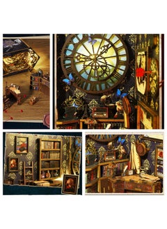 Flever Dollhouse Diy Book Nook Miniature Kit Bookshelf Insert Decor 3D Wooden Puzzle Booknook Miniature Kit For Creative Ssembled Bookends (Detective Famous Agency)  - Image 4