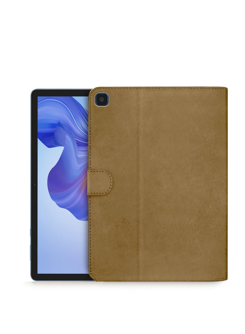 Wtech PU Leather Magnetic Closure Flip Case Cover For Honor Pad X8 / Honor Pad X8 Lite 2022 Light Brown - Image 1