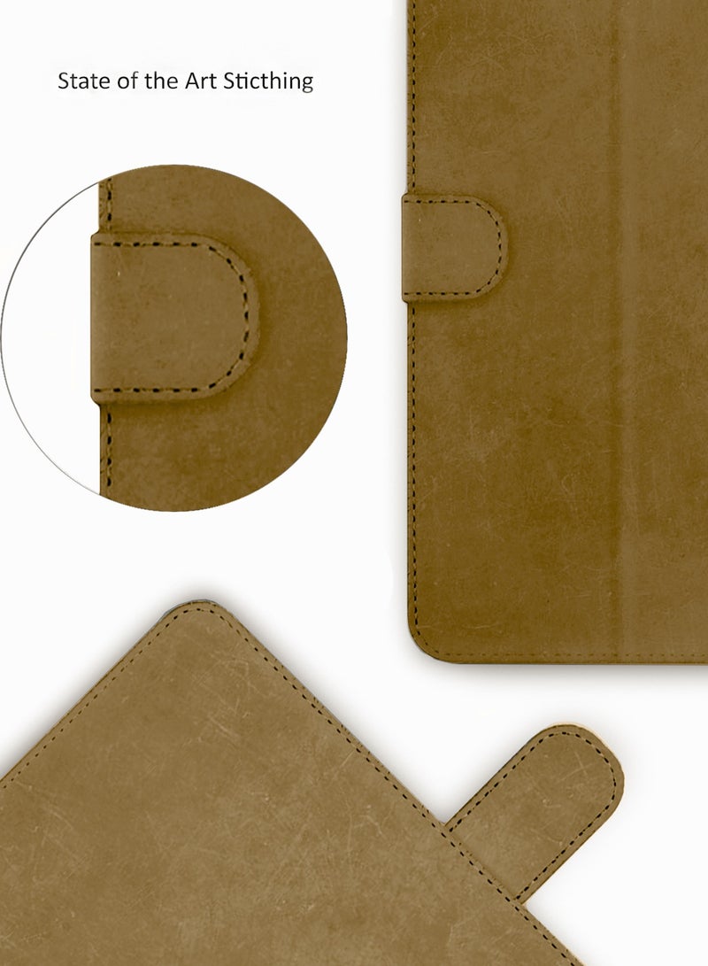 Wtech PU Leather Magnetic Closure Flip Case Cover For Honor Pad X8 / Honor Pad X8 Lite 2022 Light Brown - Image 5