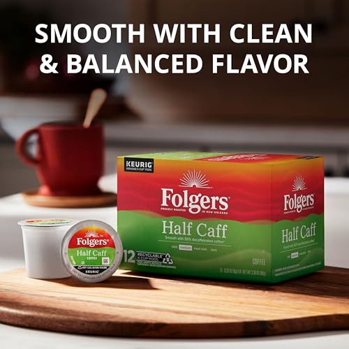 Folgers Half-Caff Medium Roast Coffee, 72 Keurig K-Cup Pods - Image 2