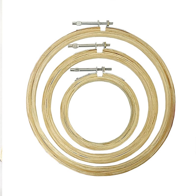 Embroiderymaterial Beginners Kit 3 Size Hoops with 50 Cotton Threads Sewing Needle Packet 2 pcs of Color Fabric, Head Pin Packet,4 Styles Pinned Design, Tracing Pen,Inch Tape & Cutter, Multicolor - Image 4