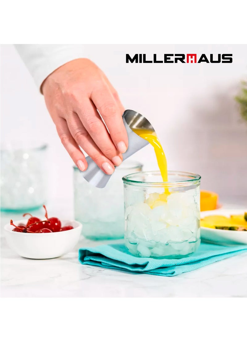 MILLERHAUS Millerhaus ICE BUCKET SET - ICE BUCKET, COCKTAIL SHAKER, TONG OPNER & JIGGER - Bar Accessories, Stainless Steel  - Image 4