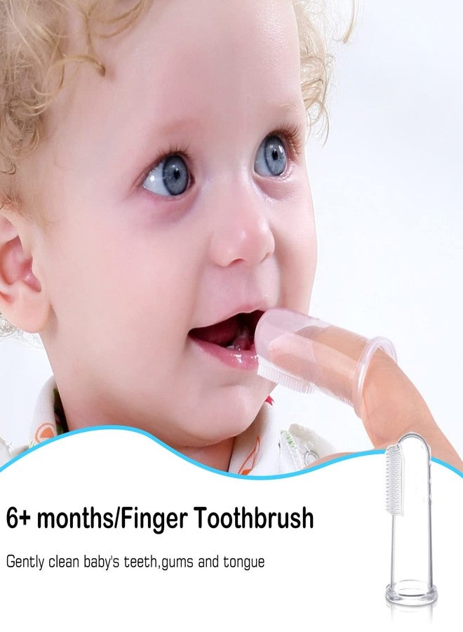 Frerdui 6 in 1 Baby Training Toothbrush Set - Infant to Toddler Toothbrush Oral Care Silicone Toothbrush for Baby - Food Grade Silicone,Extra Soft Bristles,Perfect for 6+,12+,24+ Months - Image 3