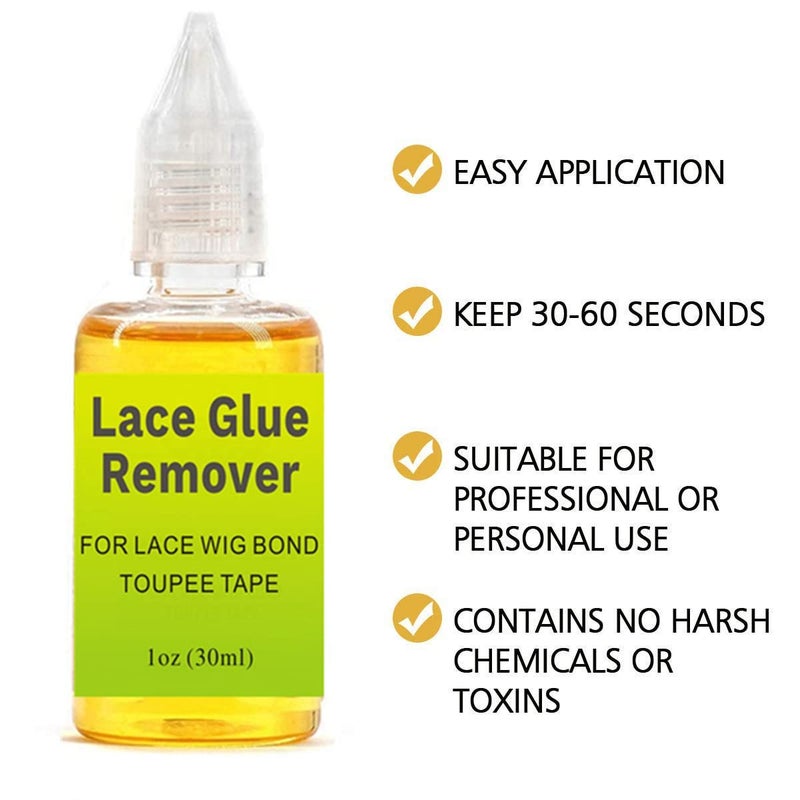 30ML Lace Glue Remover Fast Acting Hair Extensions Remover, Lace Wig Glue Remover Tape for Hair Extension Adhesive Remover - Image 2