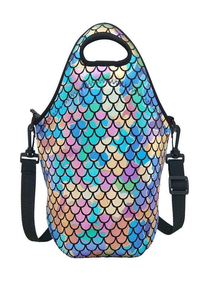 YOUDA Insulated Lunch Bag Neoprene Shoulder Lunch Tote Boxes Bags for Women Men Work Office Outdoor Picnic Travel (Colorful) - Image 1