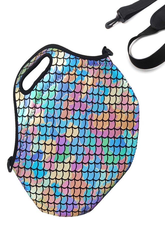 YOUDA Insulated Lunch Bag Neoprene Shoulder Lunch Tote Boxes Bags for Women Men Work Office Outdoor Picnic Travel (Colorful) - Image 2