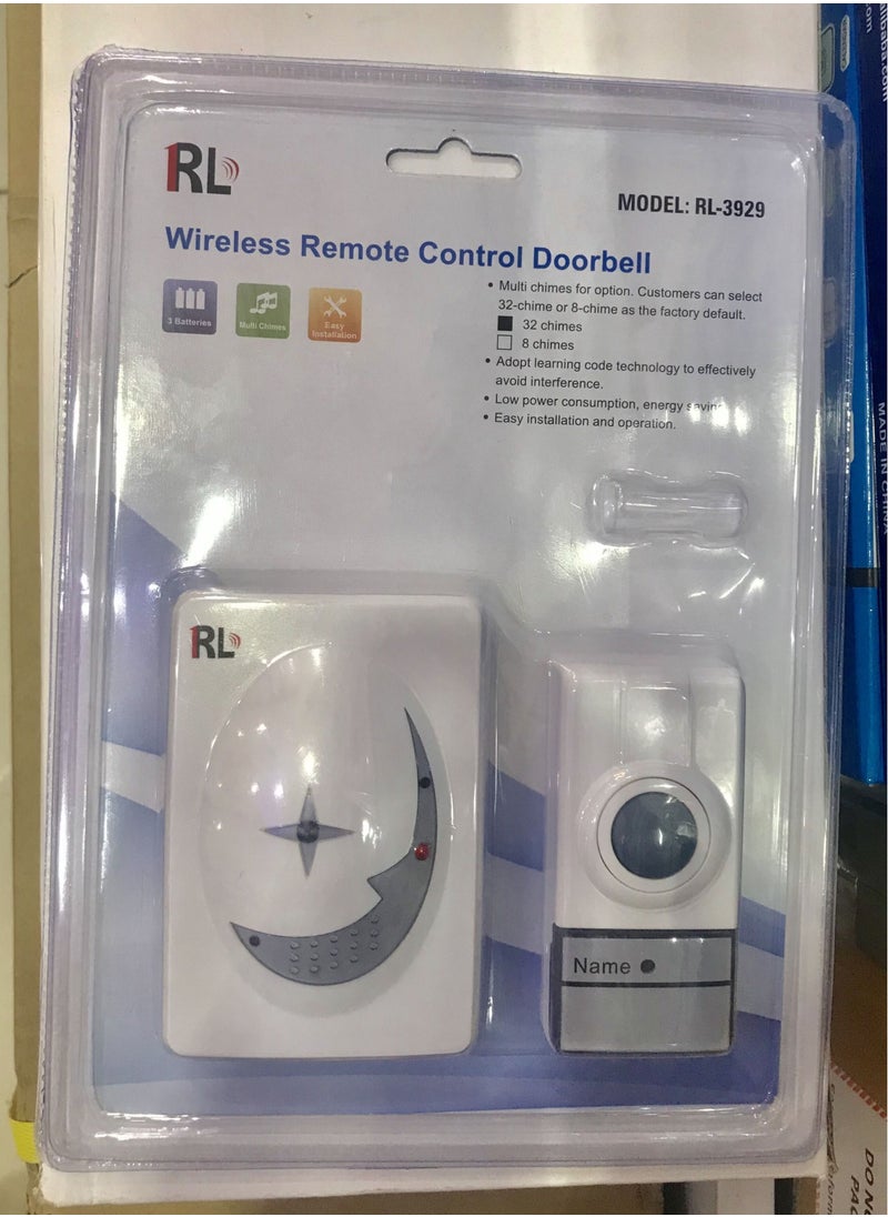 RL - Wireless Doorbell  Digital Doorbell Home Safety Doorchime with Loudly Voice sound easy install - Image 1