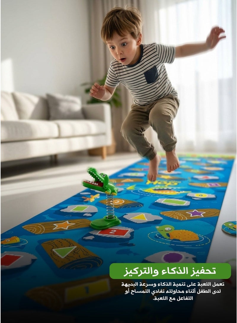 ليرننج ريسورسز لعبة التمساح القافز التفاعلية – لعبة رمي والتقاط داخلية للأطفال والآباء – تدريب المهارات (HY344153) - Image 3