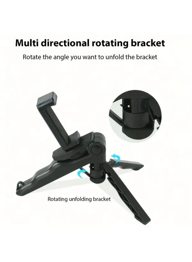 Black Tripod Stand For Phone And Camera With Anti Shake 360 Rotation Adjustable Height - Image 5