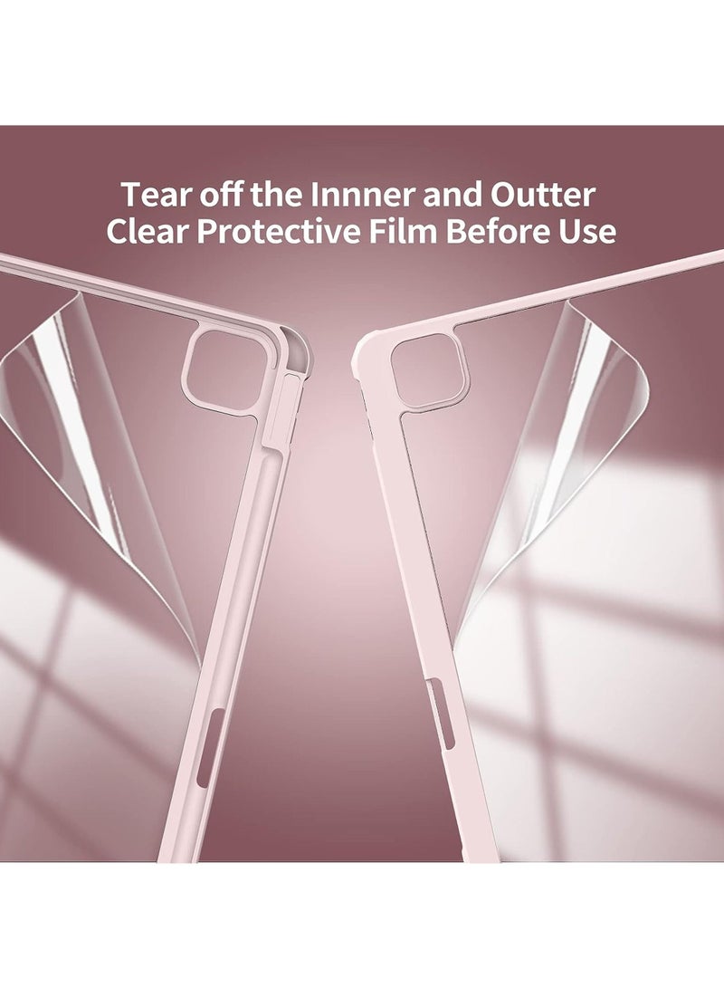 روك بو أبل آي باد برو 11 بوصة ( 2022 / 2021 / 202 / 2018 ) حالة الهاتف المحمول ، مع حامل القلم ، [ دعم أبل قلم رصاص شحن و لمسة معرف ] ، الهاتف المحمول حالة شفافة ، التلقائي الصحوة / النوم - Image 5