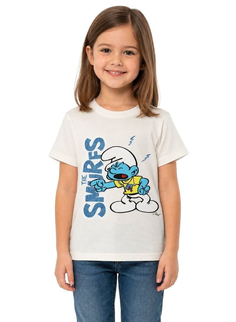 The Smurfs Girls’ Graphic T-Shirt Pack of 3– Smurfette Short-Sleeve Crew-Neck Cartoon Casual Top - Image 2