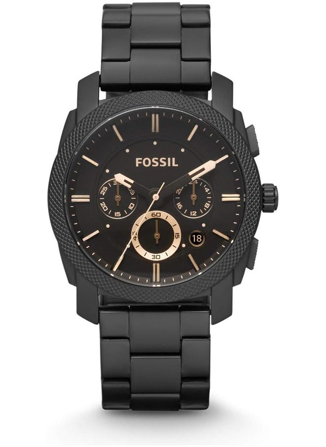 FOSSIL Fossil Men's Watch imported waterproof stainless steel quartz watch with black bracelet model -FS4682  - Image 1