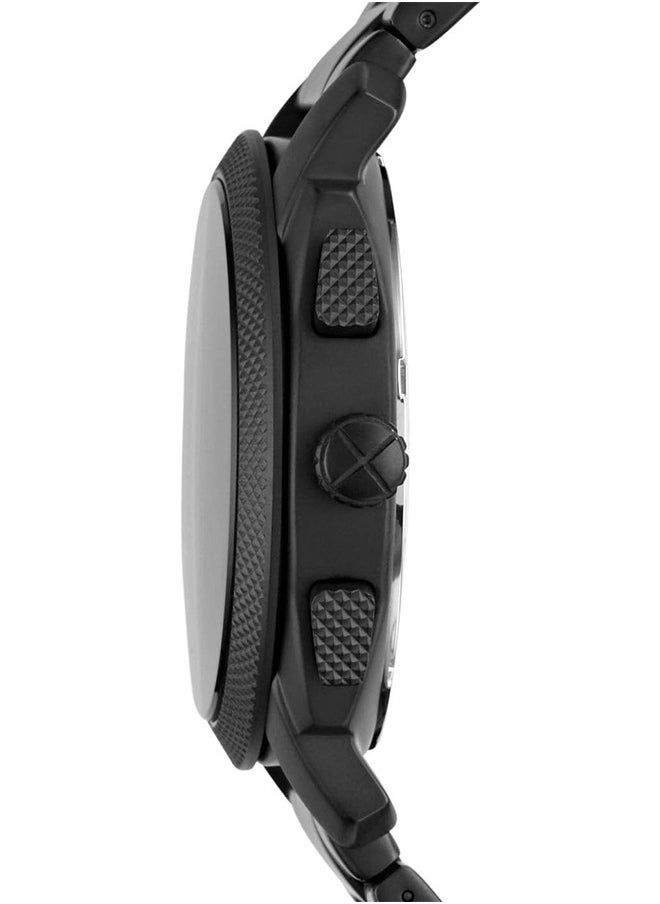 FOSSIL Fossil Men's Watch imported waterproof stainless steel quartz watch with black bracelet model -FS4682  - Image 4