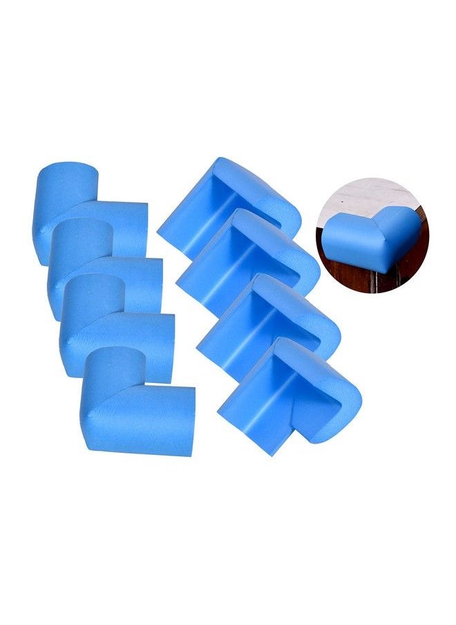 The Little Lookers Baby Proofing Lshaped Corner Guards ; Child Safety Edge Protectors ; Baby Safety Furniture Cushion Corner ; With Adhesive Tape For Babies Kids Children (Royal Blue Pack Of 8)  - Image 2