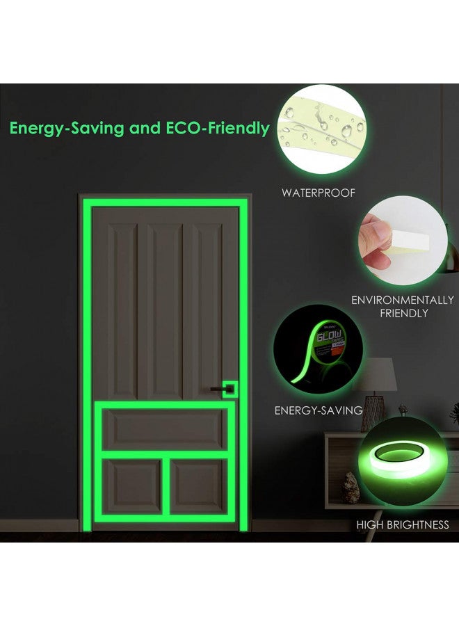 MALENOO MALENOO Glow in The Dark Tape 0.5 Inch x 16 ft Green Fluorescent Spike Sticker Continuous Luminous Tapes for Easter Theater Stage Party Wall Step Emergency Exit 8-10 Hours - Image 4