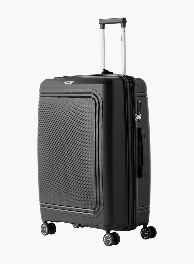 وايف Textured 3-Piece Hardcase Trolley Bag with Retractable Handle Set Set-3 - 20-24-28