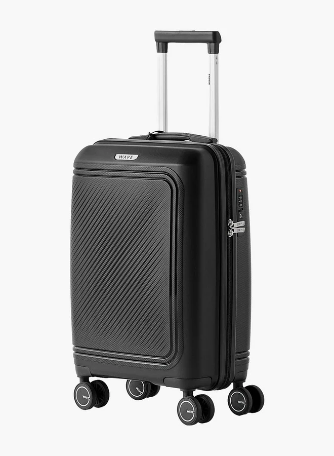 وايف Textured 3-Piece Hardcase Trolley Bag with Retractable Handle Set Set-3 - 20-24-28