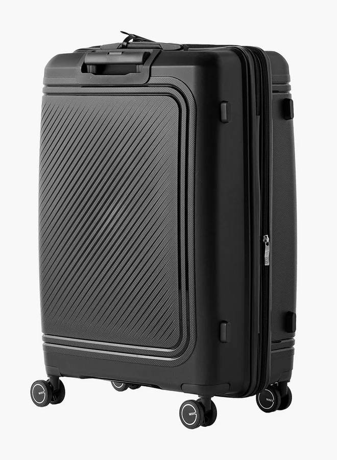 وايف Textured 3-Piece Hardcase Trolley Bag with Retractable Handle Set Set-3 - 20-24-28