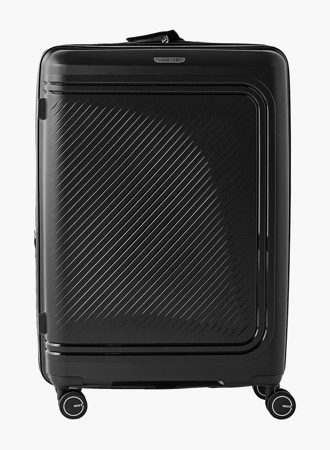 وايف Textured 3-Piece Hardcase Trolley Bag with Retractable Handle Set Set-3 - 20-24-28