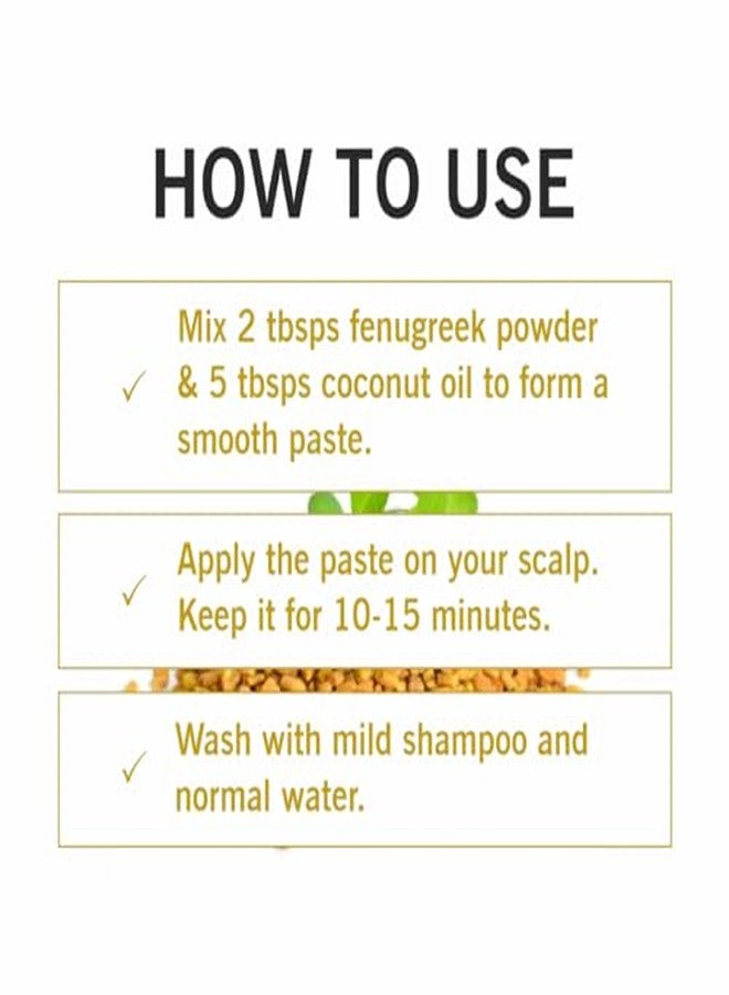 TQS 100% Natural & Organic Fenugreek Powder for Hair Care, Reduces Dryness, 100g - Image 5