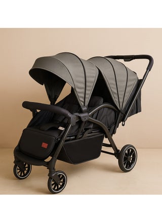 kidilo twins Stroller, Foldable Double Stroller Newborn and Toddler with Umbrella, with Storage Basket code (LB200) grey - pzsku/Z62CCFF2C5DA2969E329EZ/45/1750756805/c9318fc5-ed36-49ac-b449-2e0a136cd64e