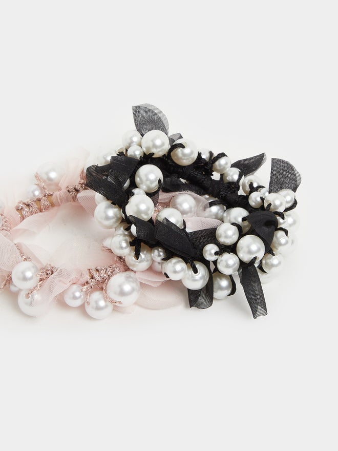 Styli Styli Set of 2 - Faux Pearl Design Hair Tie  - Image 2