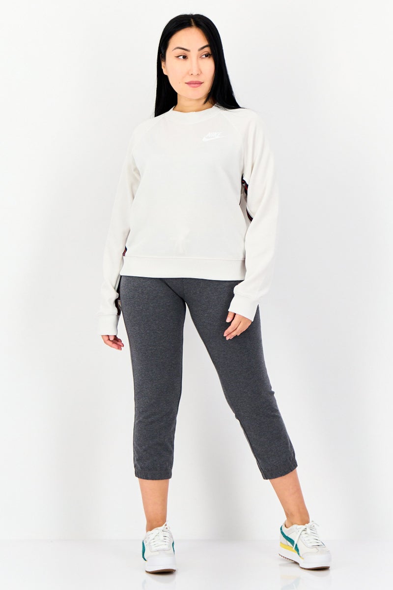 Nike Women Sportswear Fit Long Sleeves Outdoor Sweatshirt, Off White - Image 4